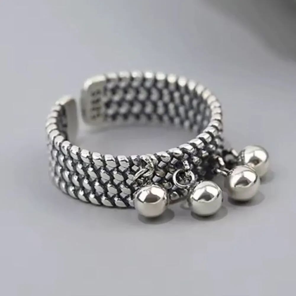 The bubble drop ring in 925 silver